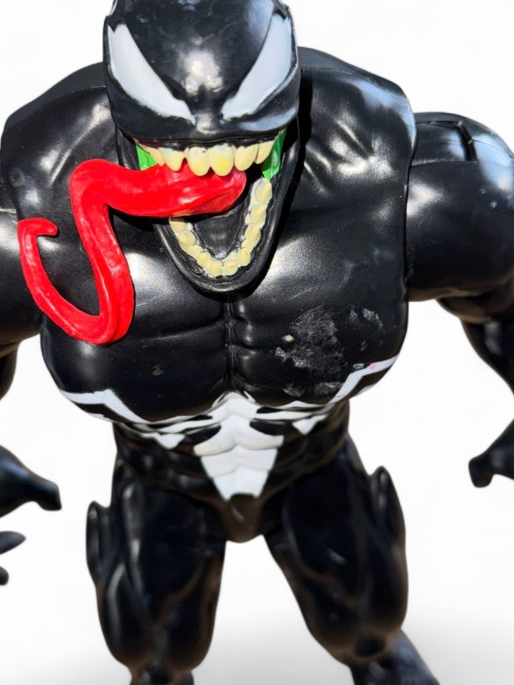 12in Venom Action Figure - Black & White with Red Tongue - Picture 3 of 3